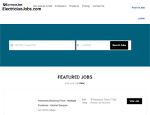 Tablet Screenshot of electricianjobs.com